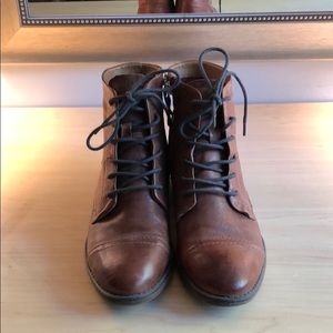 Comfortiva Leather lace up booties